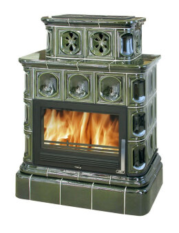 Кафельная печь-камин ABX Karelie (кафельный цоколь)